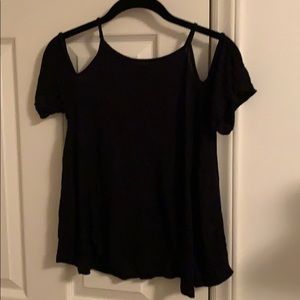 Black off the shoulder top